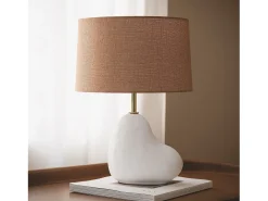 Ledkia Lámpara De Mesa-Lámpara de Mesa Cerámica Bulga Blanco