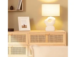 Ledkia Lámpara de Mesa Cerámica Illinois Blanco Clearance