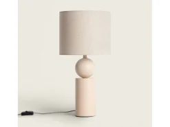 Ledkia Lámpara de Mesa Cerámica Rahma Beige