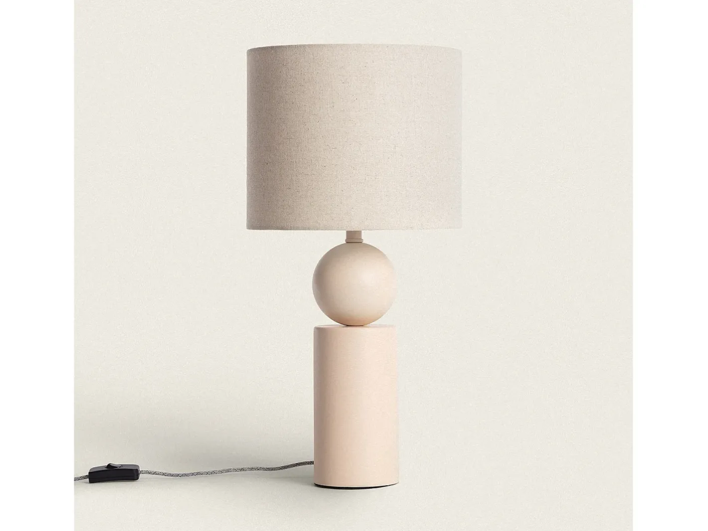 Ledkia Lámpara de Mesa Cerámica Rahma Beige