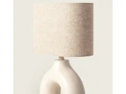 Ledkia Lámpara de Mesa Cerámica y Tela Memphis Beige Online