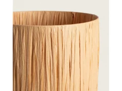 Clearance Ledkia Lámpara de Mesa Cerámica y Rafia Kinney Terracota Multicolor