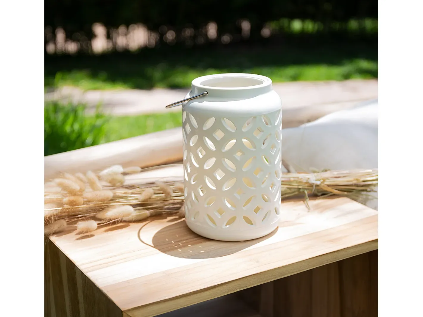 Ledkia Lámpara de Mesa con Vela LED Portátil Renoir Blanco Best