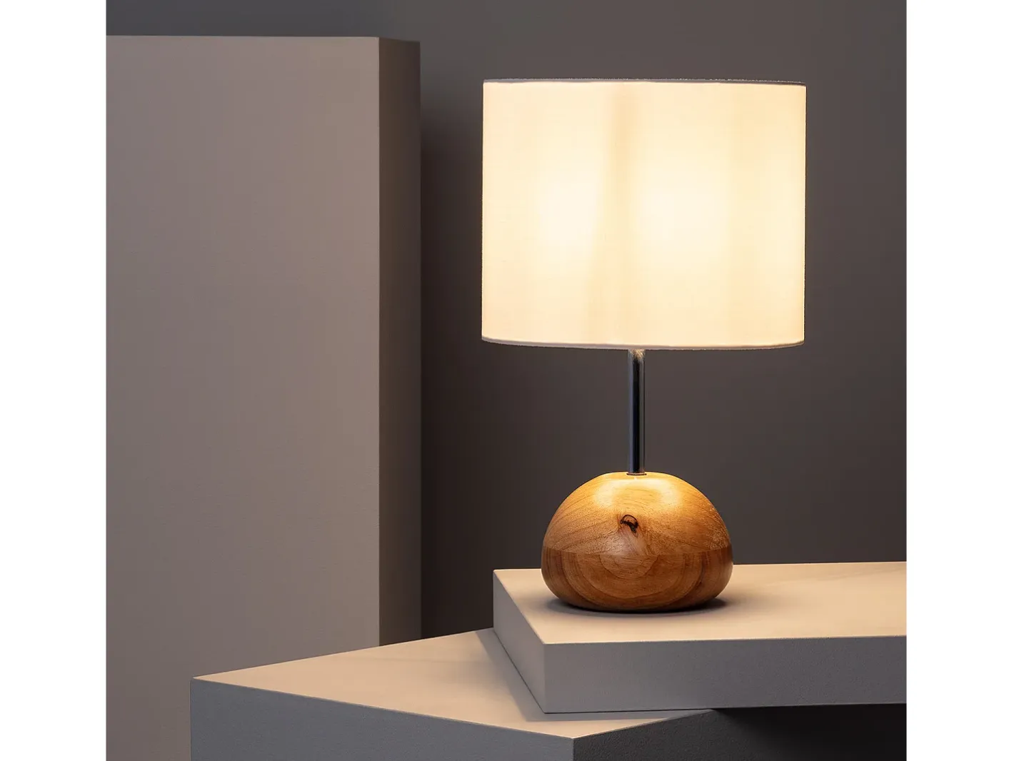 Ledkia Lámpara De Mesa-Lámpara de Mesa de Madera Gulbi Natural Color natural claro