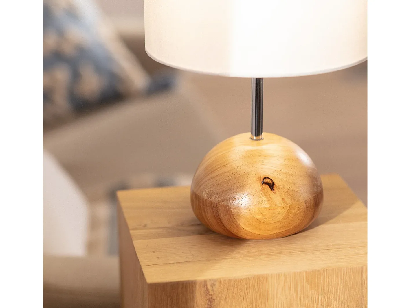Ledkia Lámpara De Mesa-Lámpara de Mesa de Madera Gulbi Natural Color natural claro