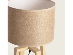 New Ledkia Lámpara de Mesa de Madera Korsade Camel