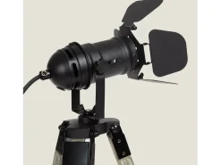Sale Ledkia Lámpara de Mesa de Madera y Metal Cinema Kurangna XS Negro