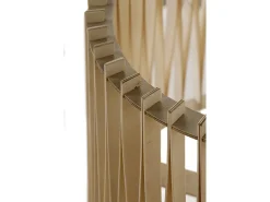 Lámpara De Mesa-Lámpara de mesa de madera y base metálica Plateado