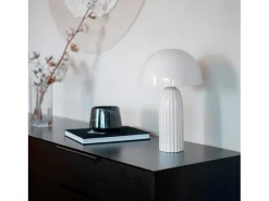 Rendez-Vous Déco Lámpara de mesa de metal con acabado brillante - Joy Blanco Clearance