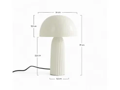 Rendez-Vous Déco Lámpara de mesa de metal con acabado brillante - Joy Blanco Clearance