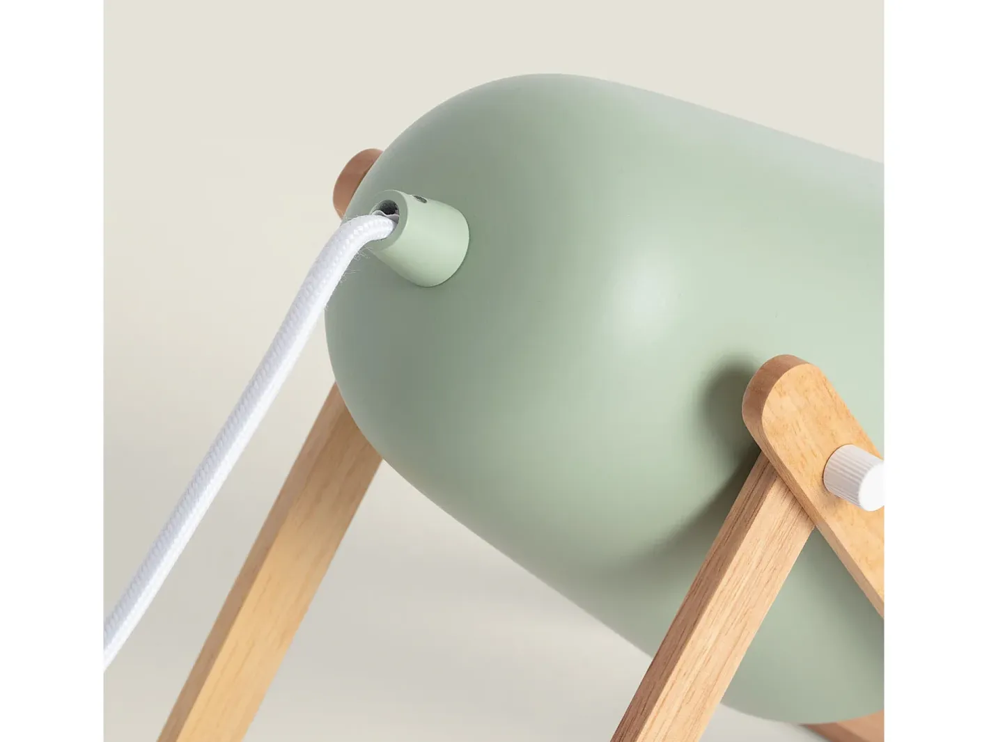 Ledkia Lámpara de Mesa de Metal Kiume Celadón Verde Clearance
