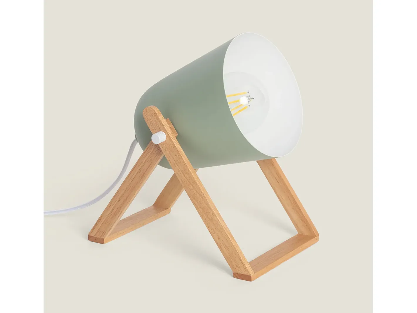 Ledkia Lámpara de Mesa de Metal Kiume Celadón Verde Clearance
