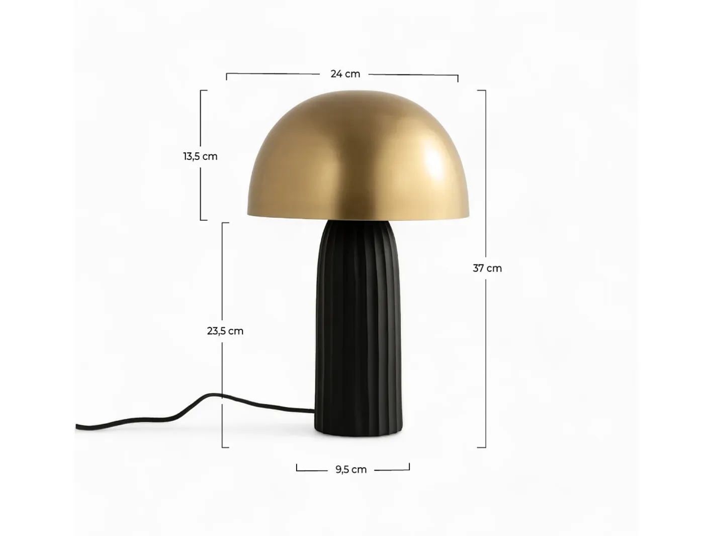 Rendez-Vous Déco Lámpara De Mesa-Lámpara de mesa de metal negro y dorado - Joy Negro / Dorado