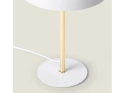 Ledkia Lámpara de Mesa de Metal Wavuli Blanco