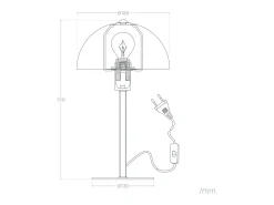 Ledkia Lámpara de Mesa de Metal Wavuli Blanco