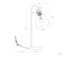 Ledkia Lámpara De Mesa-Lámpara de Mesa de Metal y Cristal Shirley Dorado