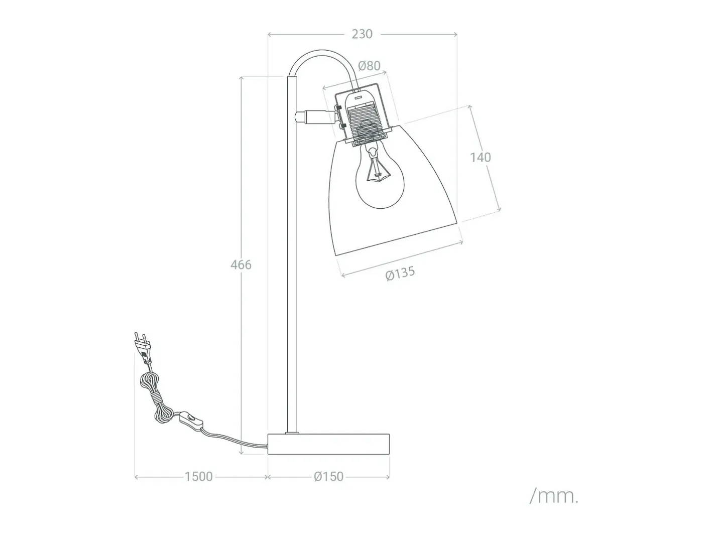 Ledkia Lámpara De Mesa-Lámpara de Mesa de Metal y Cristal Shirley Dorado