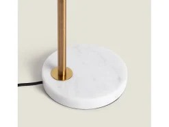 Ledkia Lámpara De Mesa-Lámpara de Mesa de Mármol y Metal Tinos Dorado