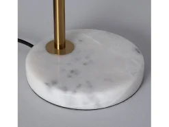 Ledkia Lámpara De Mesa-Lámpara de Mesa de Mármol y Metal Tinos Dorado