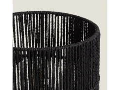 Ledkia Lámpara De Mesa-Lámpara de Mesa de Papel Trenzado Khalo Negro