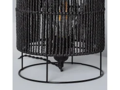 Ledkia Lámpara De Mesa-Lámpara de Mesa de Papel Trenzado Khalo Negro
