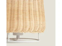 Ledkia Lámpara De Mesa-Lámpara de Mesa de Ratán Gondia Natural Color natural claro
