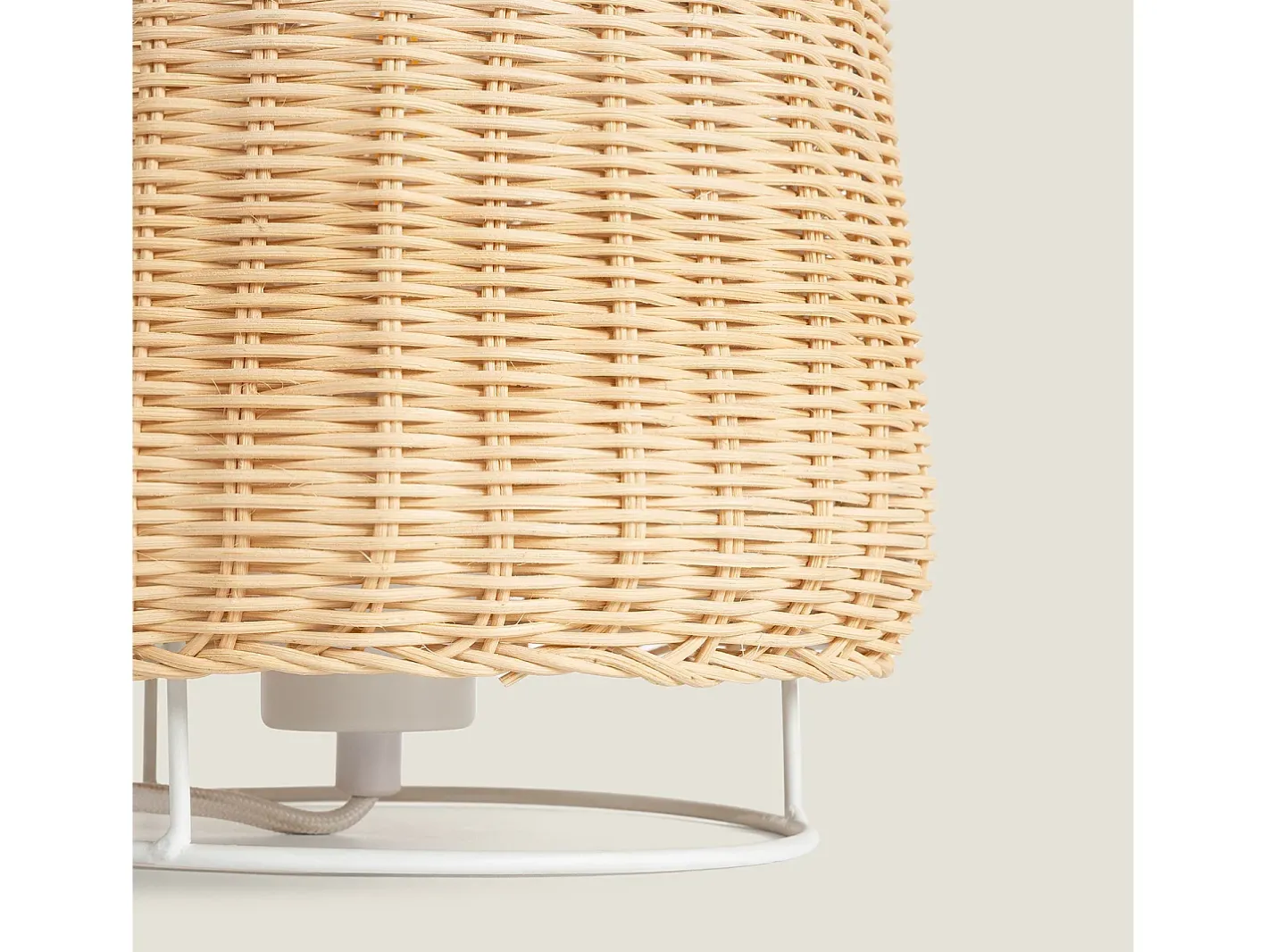Ledkia Lámpara De Mesa-Lámpara de Mesa de Ratán Gondia Natural Color natural claro