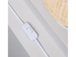 Ledkia Lámpara De Mesa-Lámpara de Mesa de Ratán Gondia Natural Color natural claro