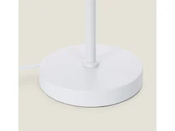 Ledkia Lámpara De Mesa-Lámpara de Mesa de Ratán y Metal Baracoa Blanco