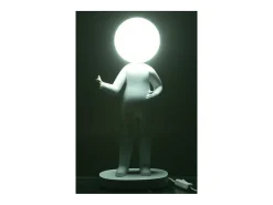 Discount J-Line Lámpara de mesa de resina blanca 19.5x14x44.5 cm Blanco