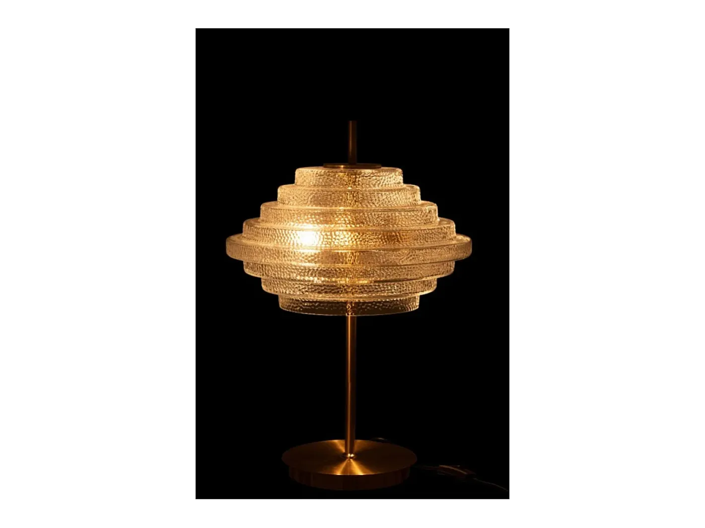 J-Line Lámpara De Mesa-Lámpara de mesa de vidrio 54x36x36 cm Dorado