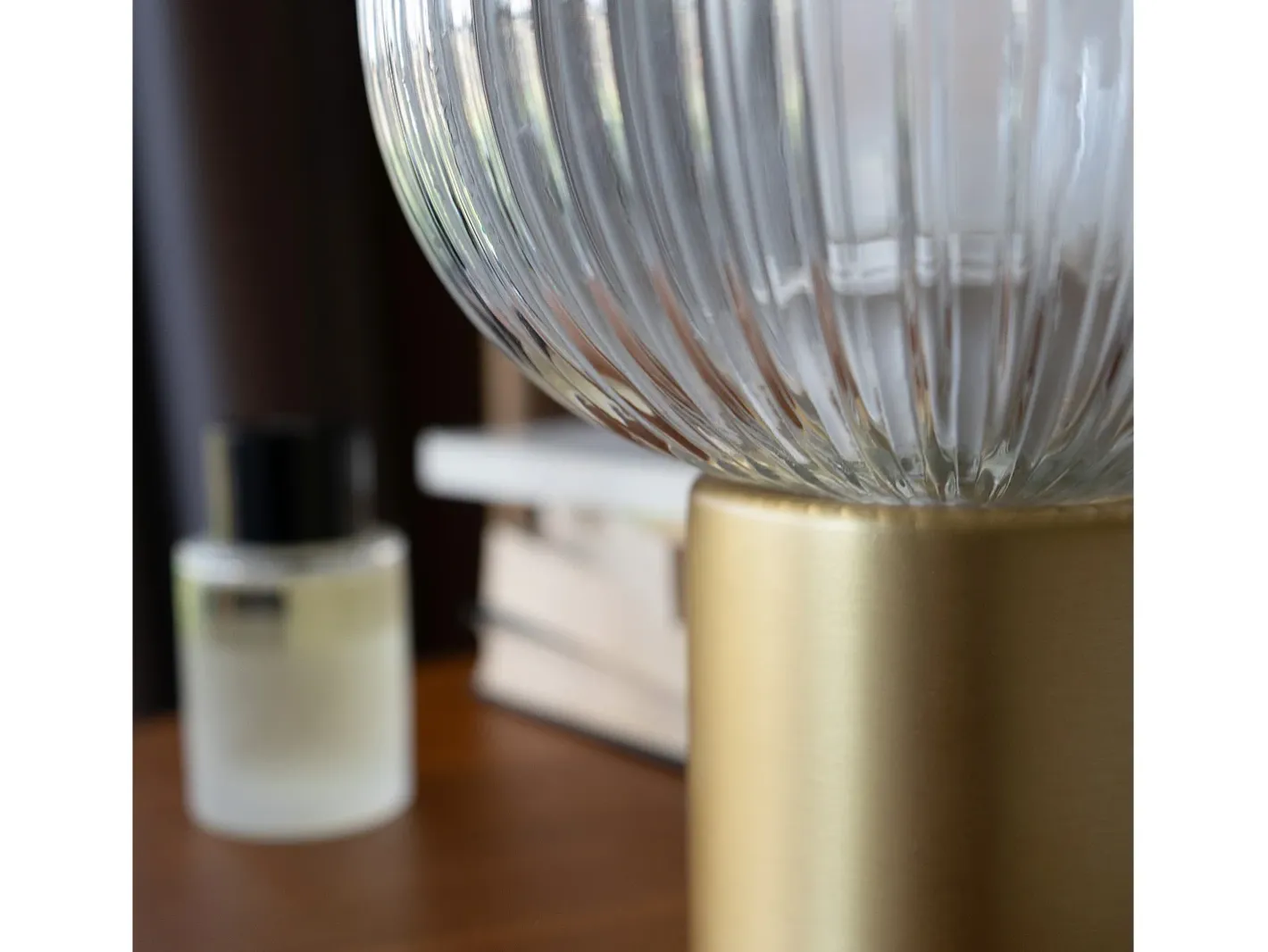 Best Rendez-Vous Déco Lámpara de mesa de vidrio estriado - Lou Transparente