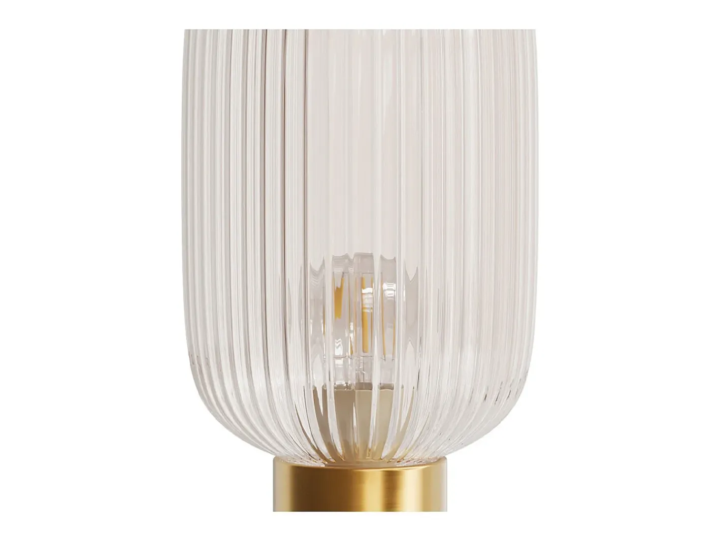 Best Rendez-Vous Déco Lámpara de mesa de vidrio estriado - Lou Transparente