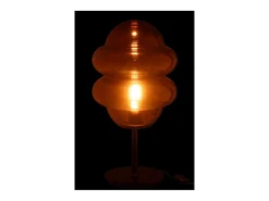 Clearance J-Line Lámpara de mesa de vidrio marrón 28*28*52 cm Marru00f3n