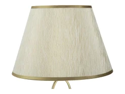Lámpara de mesa elegante con base dorada y pantalla beige Flush M Dorado New