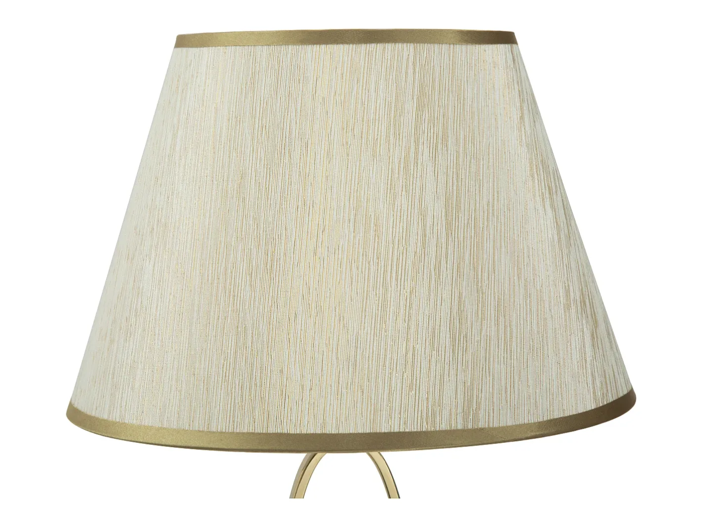 Lámpara de mesa elegante con base dorada y pantalla beige Flush M Dorado New