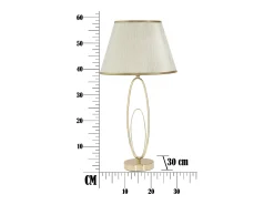 Lámpara de mesa elegante con base dorada y pantalla beige Flush M Dorado New