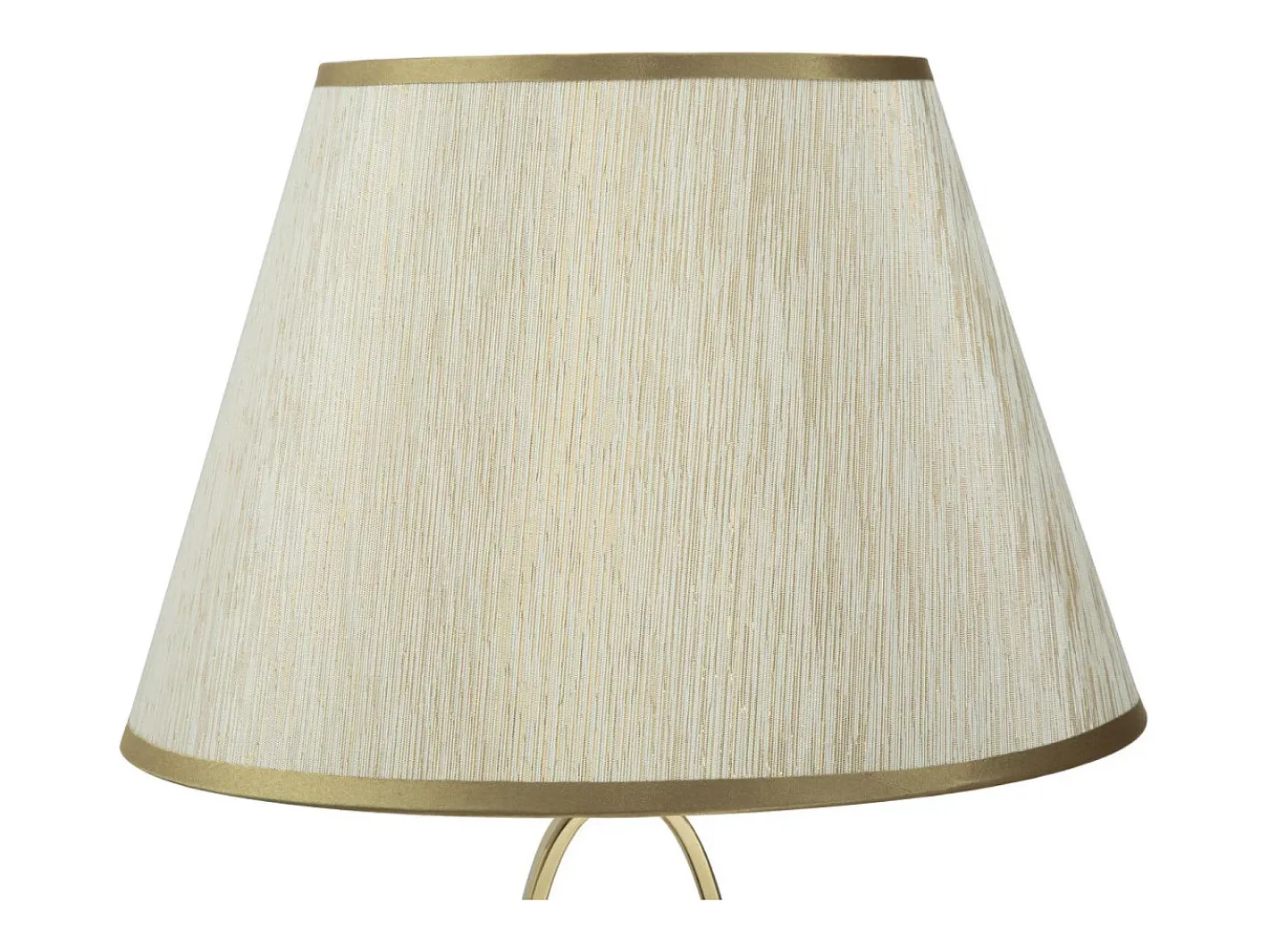 Lámpara de mesa elegante con base dorada y pantalla beige Flush M Dorado New