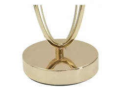 Lámpara de mesa elegante con base dorada y pantalla beige Flush M Dorado New