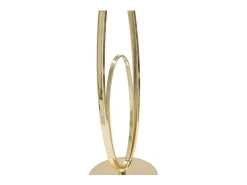 Lámpara de mesa elegante con base dorada y pantalla beige Flush M Dorado New