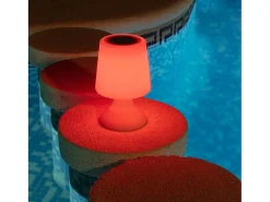 Ledkia Lámpara De Mesa-Lámpara de Mesa Exterior LED RGBW Portátil con Altavoz Bluetooth y Batería USB Recargable Uyoga Blanco