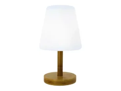 Lumisky Iluminación Exterior-Lámpara de mesa inalámbrica H25CM WOOD Color natural claro