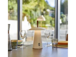 Lumisky Iluminación Exterior-Lámpara de mesa inalámbrica H29CM FUNGY Blanco