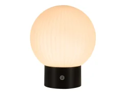 NETTLIFE Lámpara de mesa inalámbrica recargable : lámpara LED táctil USB, regulable 3000K–6500K, IP44, ideal para mesita de noche y baño. Blanco New