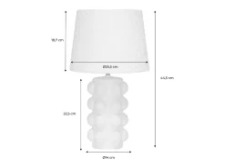 Sweeek Lámpara de mesa interior de cerámica Blanco Hot