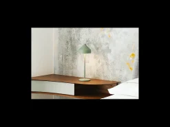 Lámpara De Mesa-Lámpara de mesa LED AMELIE de color hoja, recargable y regulable, color azafrán Verde