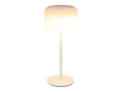 NETTLIFE Lámpara De Mesa-Lámpara de mesa LED inalámbrica , funciona con pilas, regulable de 3000 K a 6500 K, recargable por USB-C, altura ajustable, resistente al agua. Blanco