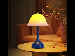 Discount NETTLIFE Lámpara de mesa LED inalámbrica : lámpara de noche táctil regulable, 3 temperaturas de color, recargable por USB, diseño moderno Gris