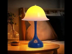 Discount NETTLIFE Lámpara de mesa LED inalámbrica : lámpara de noche táctil regulable, 3 temperaturas de color, recargable por USB, diseño moderno Gris