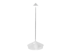 Lámpara de mesa LED inalámbrica recargable y regulable Pina Pro Silver Leaf color azafrán Gris New